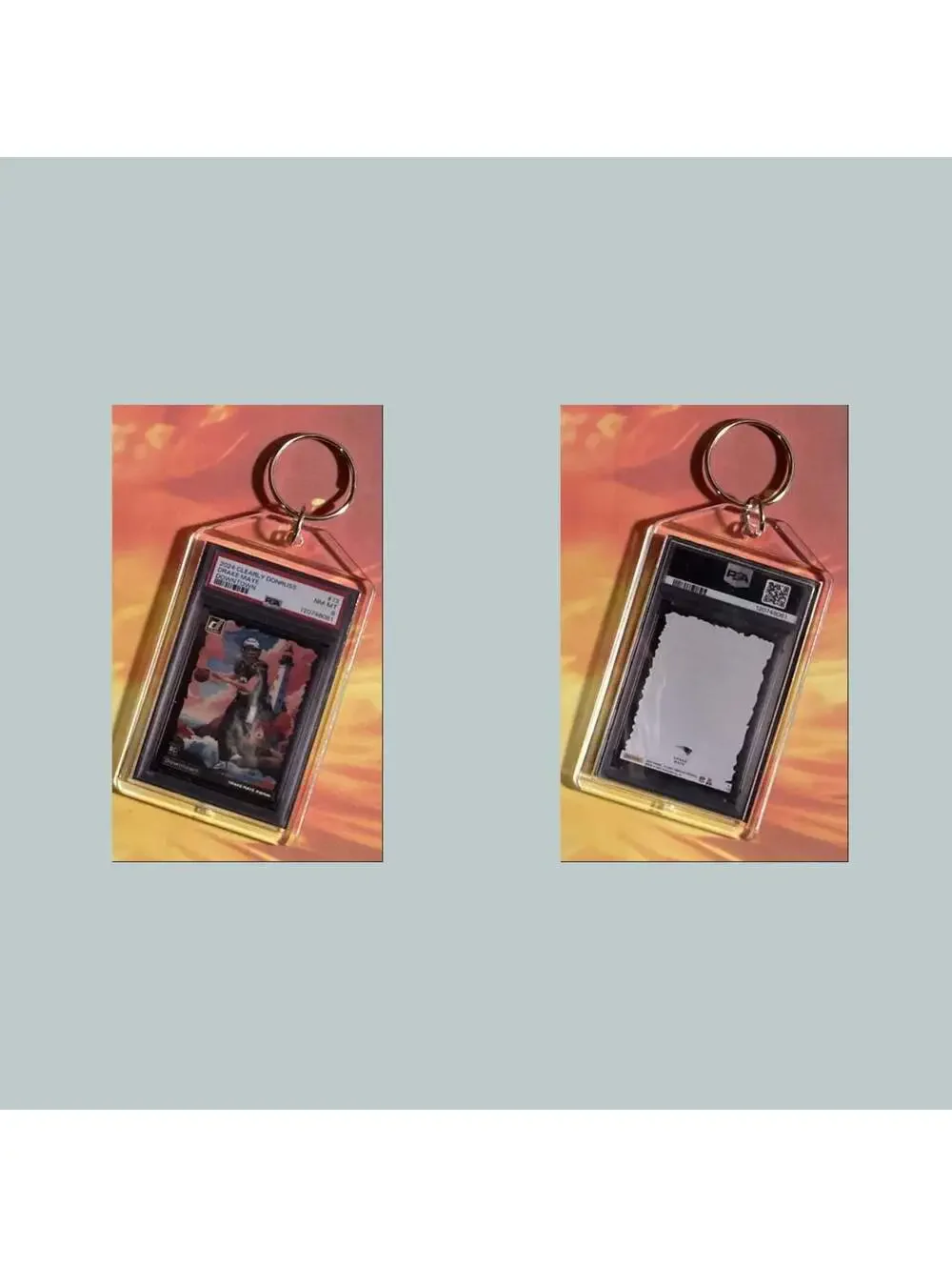 3710 Drake Maye 2024 Clearly Donruss Downtown Custom Hand Made Keychain